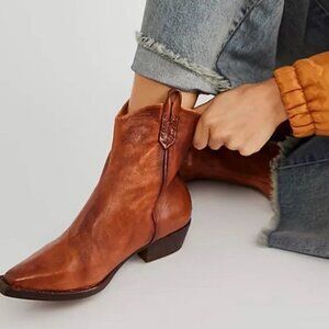 We the Free Wade Ankle Boots Washed Chestnut
